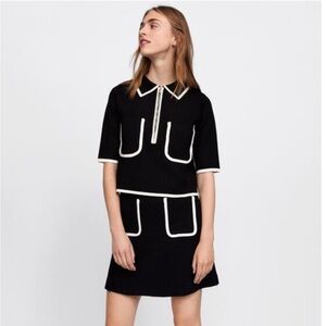 Zara black knit skirt